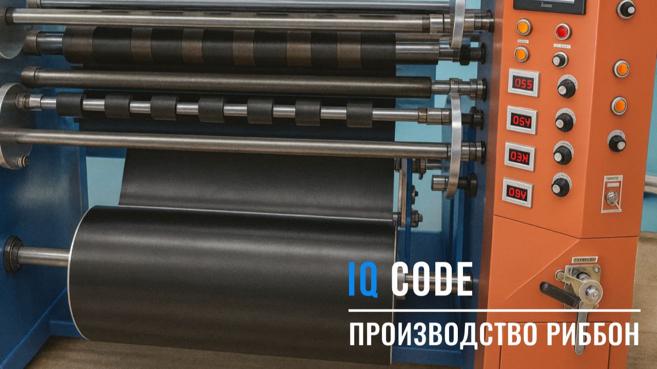 Производство термотрансферной плёнки риббон от IQ code
