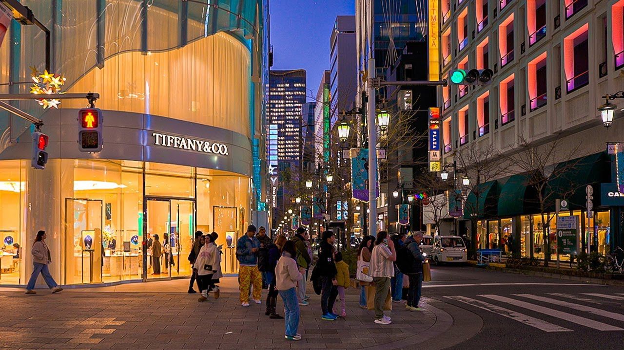 Tokyo Ginza Night Walk – Japan Winter Lights & City Vibes