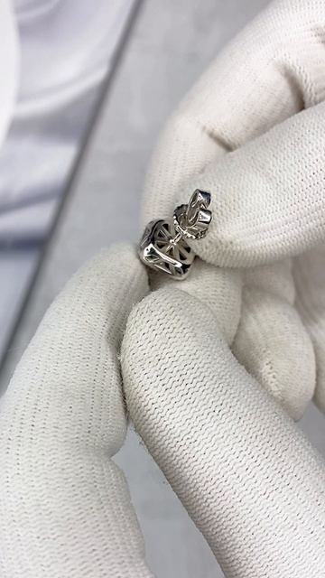 Серьги-пусеты с россыпью бриллиантов 1,12 и 0,288ct арт: К10393