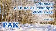 РАК | ТАРО прогноз на неделю с 15 по 21 декабря 2025 года