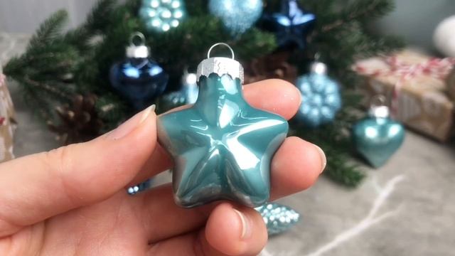 Набор стеклянных ёлочных украшений ДЕЛЮКС-МИНИ - ЗИМНИЙ ВЕЧЕР, 4+5 см, 12 шт., 1001431