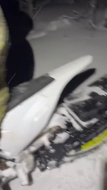 ночной выезд на сноубайках.