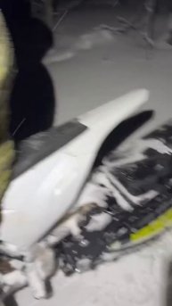 ночной выезд на сноубайках.