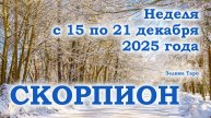 СКОРПИОН | ТАРО прогноз на неделю с 15 по 21 декабря 2025 года
