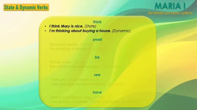 State Verbs (Non-continuous)