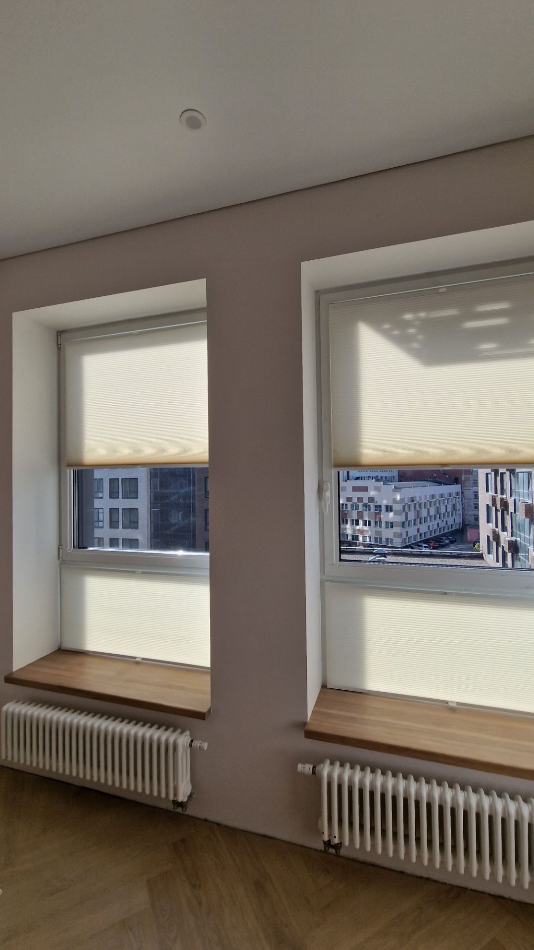 Шторки гофре (Двойные плиссе). Ткань Капри белый