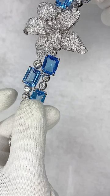 Браслет с топазами и бриллиантами арт: С10424