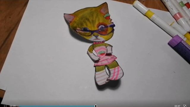 Делаю подарок подруге котёнка как она