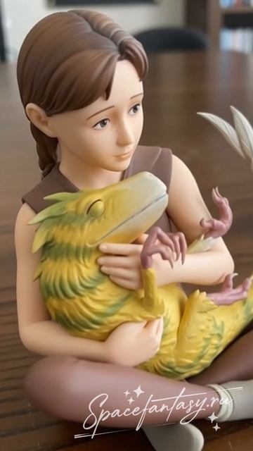 Эли из комикса Дары бродячих льдов и ее домашний динозавр - коллекционная моделька, фигурка