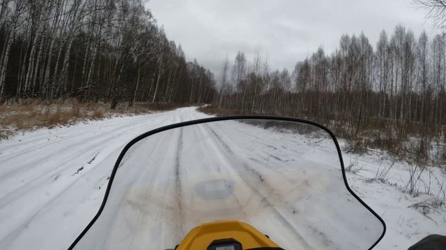 Снегоход stels ставар .Первый снег, первый, покатушка.