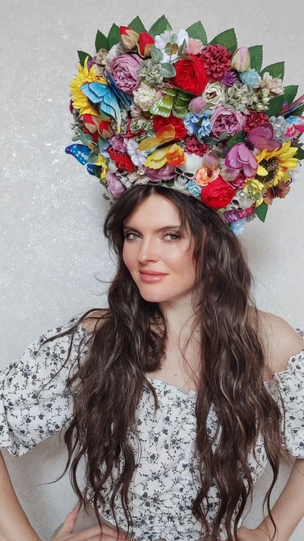 Кокошник с цветами