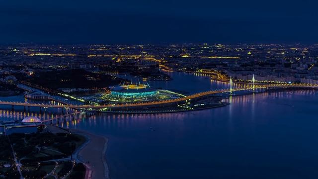 Панорама Санкт-Петербурга с Лахта центра [Timelapse Full HD]