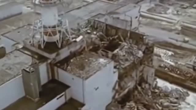 Чернобыльская атомная. Облёт разрушенного блока на вертолете