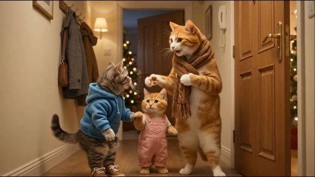 РОЖДЕСТВЕНСКАЯ ИСТОРИЯ ПРО КОТЯТ! КРАСИВАЯ ИСТОРИЯ СЕМЬИ КОШЕК В НОВЫЙ ГОД! ПОЛНЫЙ ДЖИНЛ БЕЛЛС!