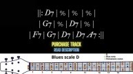 Crazy Blues Guitar Backing Track in D