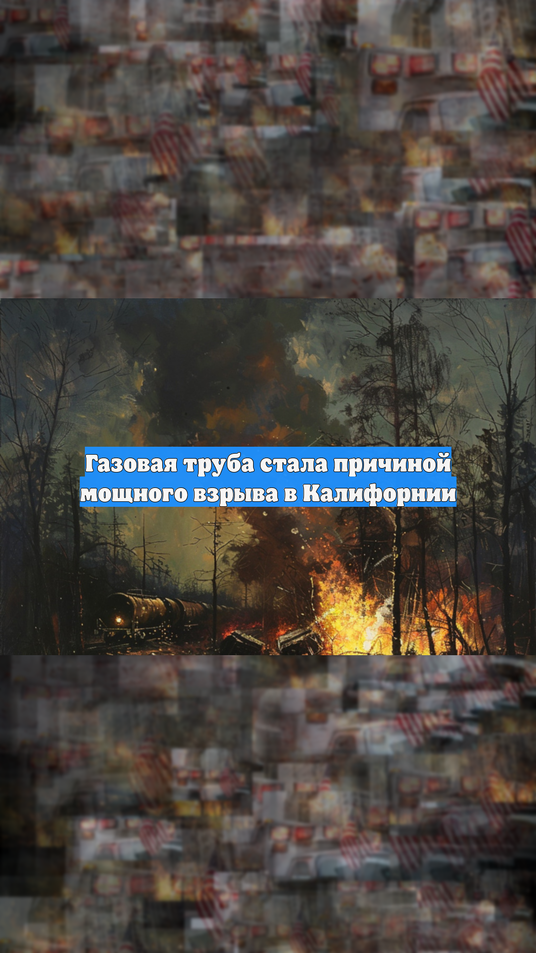 Газовая труба стала причиной мощного взрыва в Калифорнии