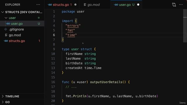085 Structs, Packages & Exports