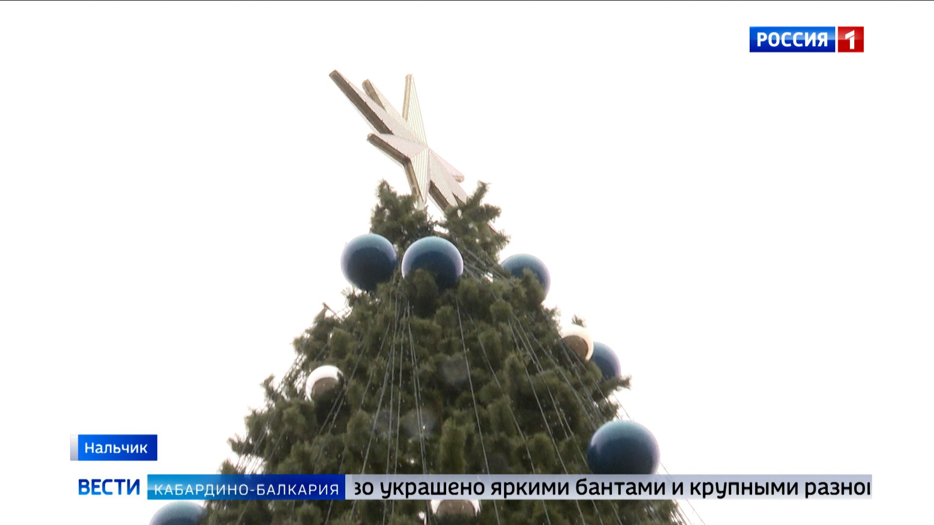 В Нальчике площади Согласия появился главный символ Нового года - елка