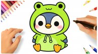 КАК НАРИСОВАТЬ ПРОСТОГО МИЛОГО ПИНГВИНА ШАГ ЗА ШАГОМ 🐧