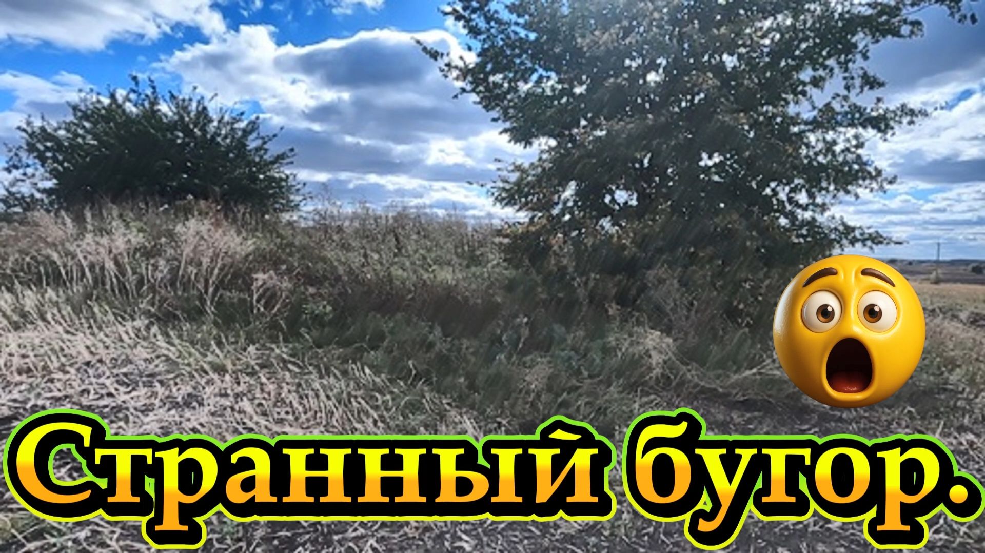 Приборный поиск. Странный бугор среди поля.