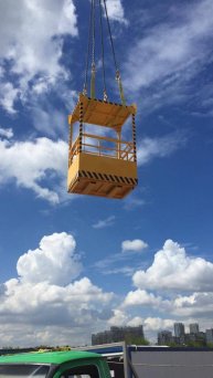 Как крепить Строп к Люльке для подъёма людей краном