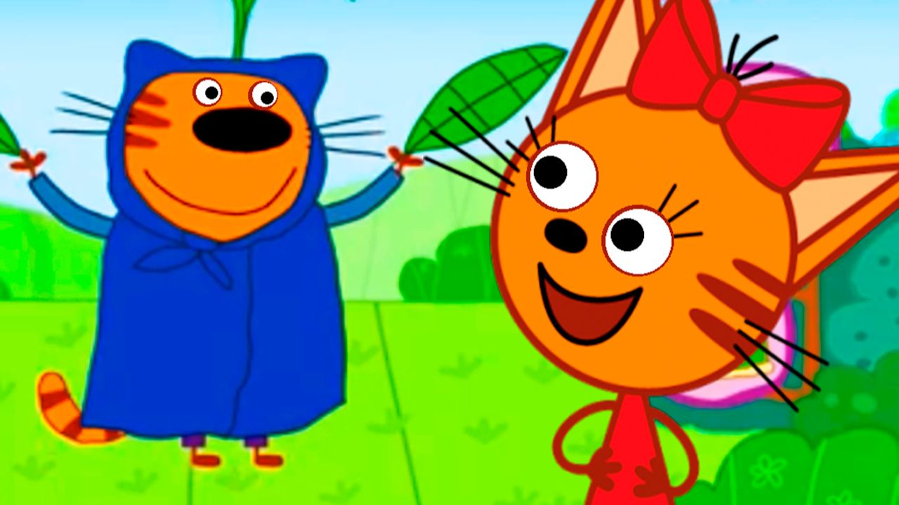 ТРИ КОТА - КОТЯТКИ НАРЕЖАЮТ ПАПУ В КИТА - МУЛЬТИК ТРИ КОТА