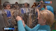Прихожане белгородского храма преподобного Сергия Радонежского изготавливают масксети для бойцов