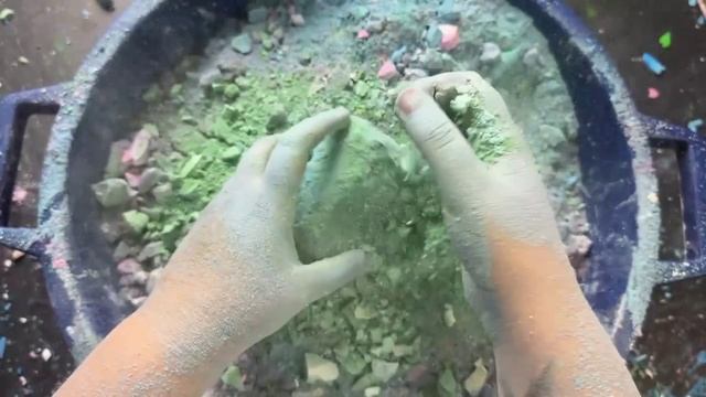 АСМР цветной мел в пасте #24,👍