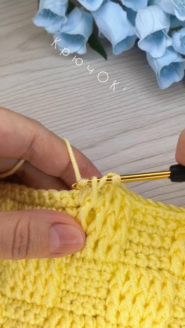 Узор крючком 72 #shorts #вязаниекрючком #узорыкрючком