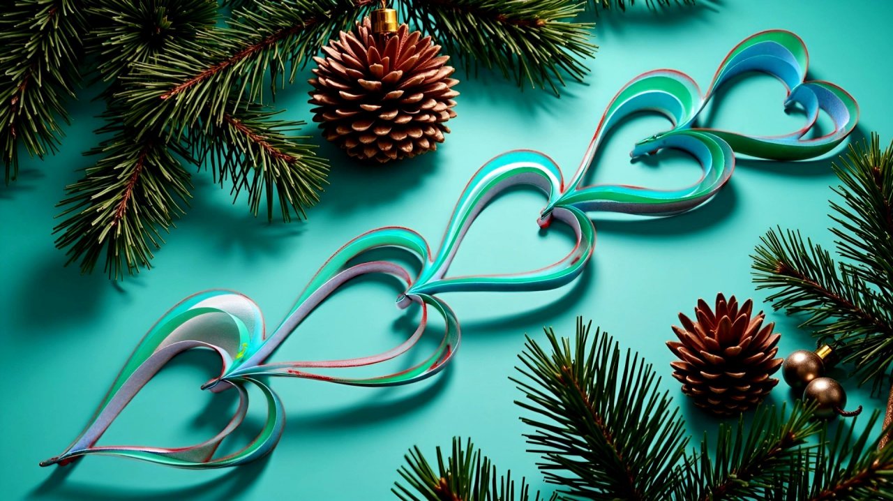 Гирлянда из бумаги из полосок! Поделки на Новый год своими руками