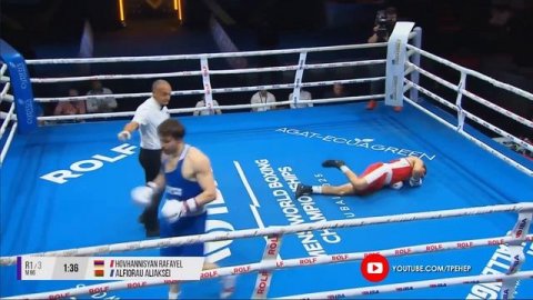 Нокаут, Алексей Алферов (Белоруссия) - Рафайел Ованесян (Армения) 86 кг_