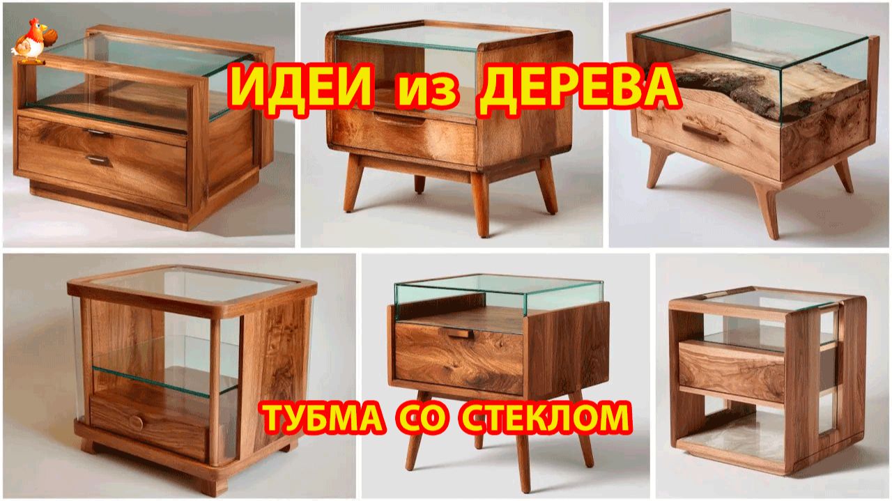 Идеи из дерева и как сделать тумбочку со стеклом своими руками