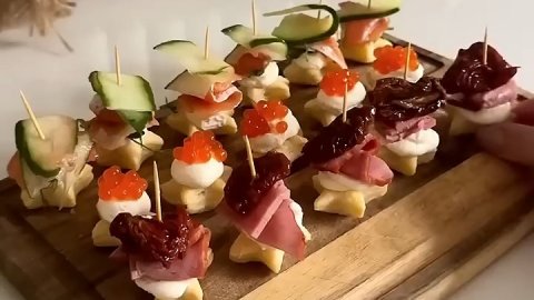 4 варианта КАНАПЕ для праздничного стола...🍢🎄😋