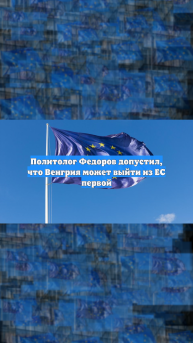 Политолог Федоров допустил, что Венгрия может выйти из ЕС первой
