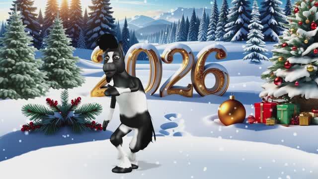 С Новым 2026 годом! Новогодний Футаж для Творчества С Годом Лошади!
