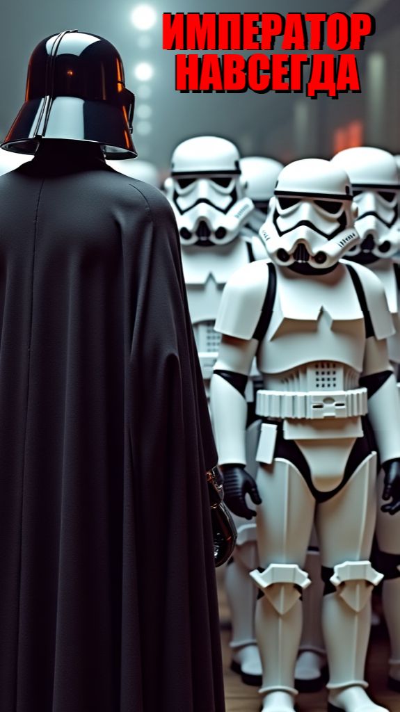 Да здравствует Император Палпатин. Star wars. Нейросеть