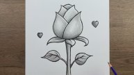 Как легко нарисовать розу карандашом — пошаговое руководство по рисованию простого цветка.