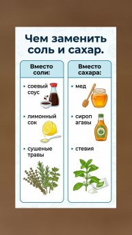 Натуральные заменители соли и сахара
