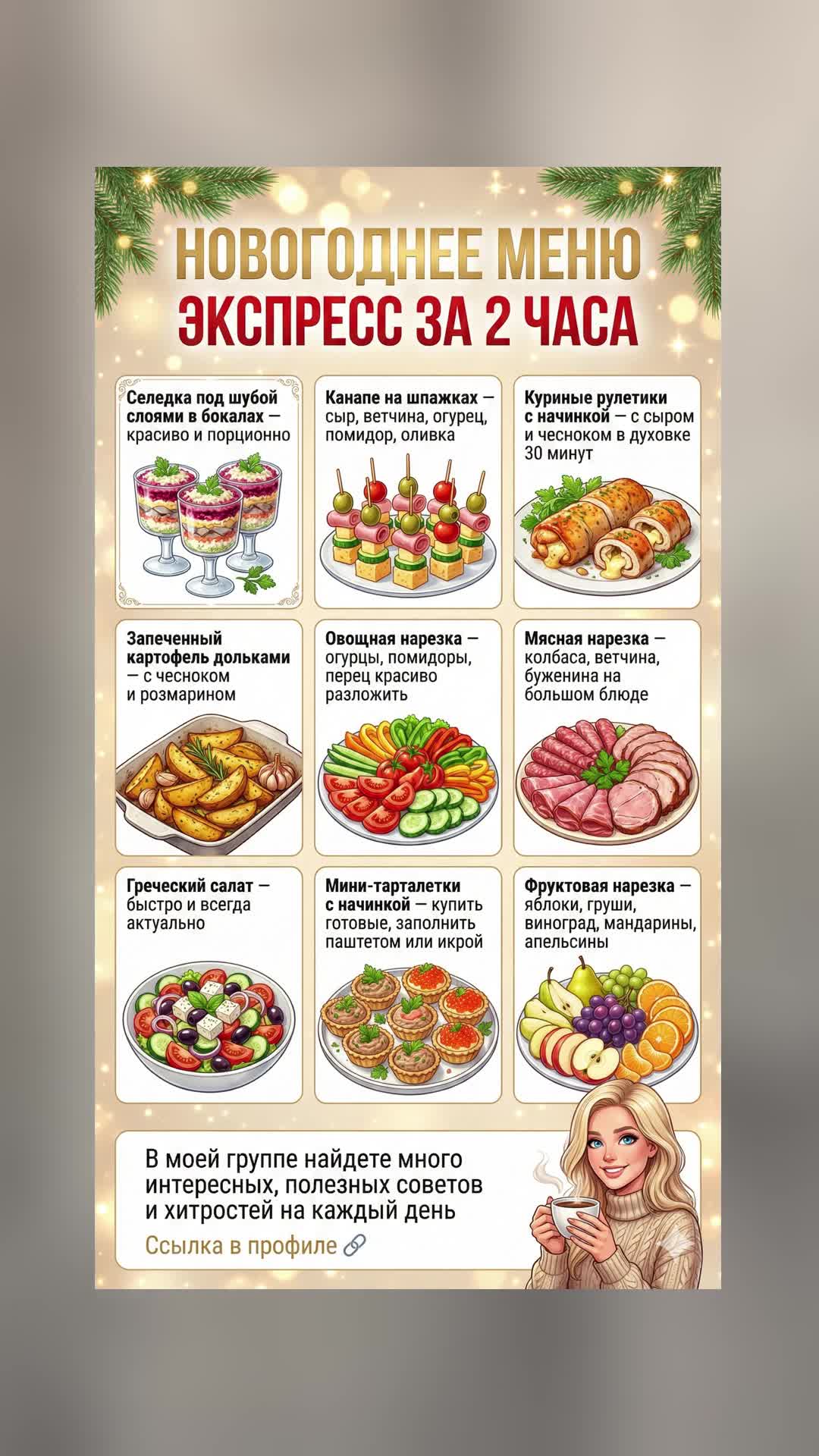 Новогоднее меню за 2 часа - удиви гостей!