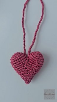 💖 Бордовое сердце из рафии | Символ любви | Ручная работа