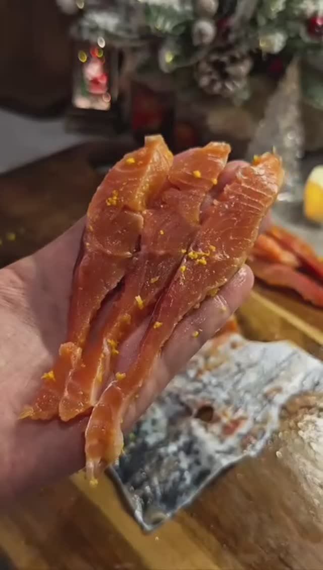 🥃 Слабосолёная форель с джином #закуски