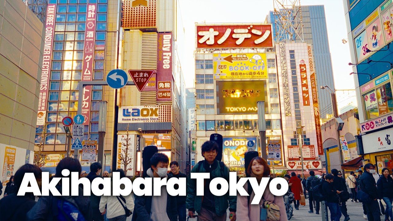 Akihabara Electric Town Walk: Futuristic Neon Lights & Retro Arcades