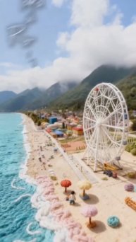 «Утепление» абхазского города-курорта Гагра перед приближающимся Новым годом