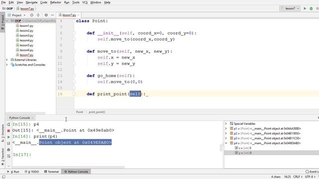 ООП 7 Практика "Создание класса и его методов". Объектно-ориентированное программирование в Python.