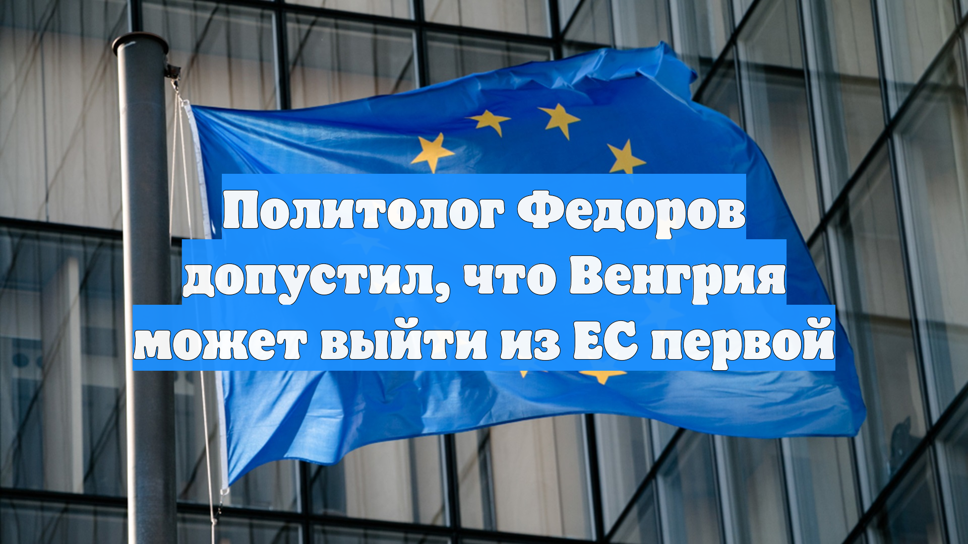 Политолог Федоров допустил, что Венгрия может выйти из ЕС первой