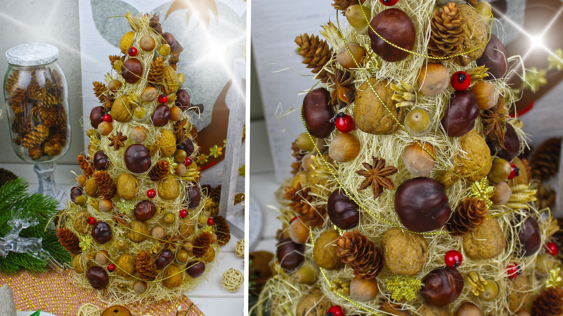 Декоративная настольная ёлочка к Новому году своими руками