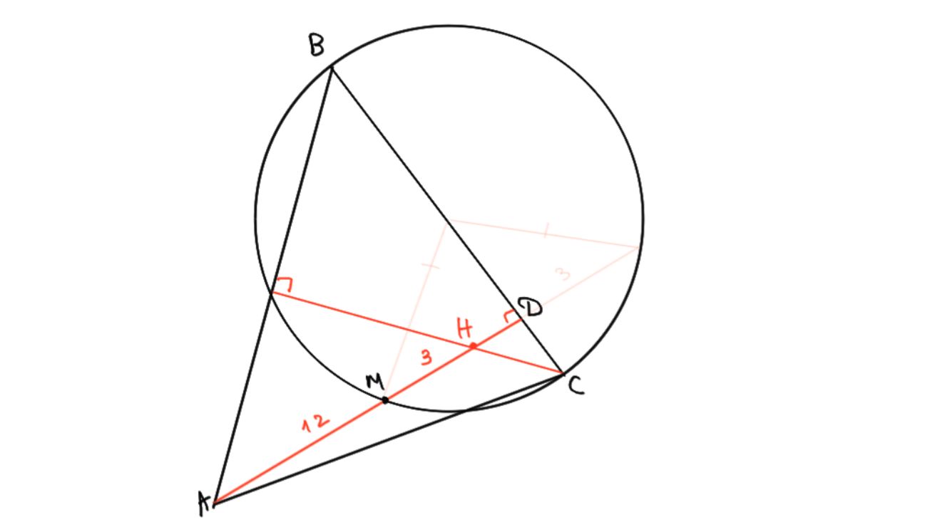 ОГЭ МАТЕМАТИКА 25 - ПОЛУОКРУЖНОСТЬ - ИЩЕМ РАССТОЯНИЕ ДО ОРТОЦЕНТРА
