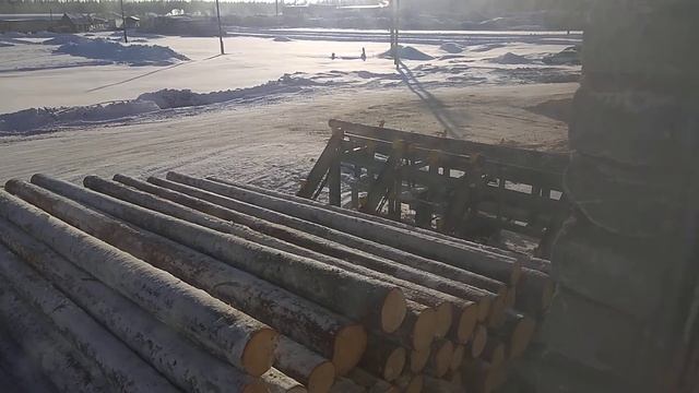 Лесопильная линия Подача бревен