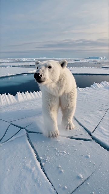 Белый медведь уникально приспособлен к жизни на морском побережье Северного Ледовитого океана.