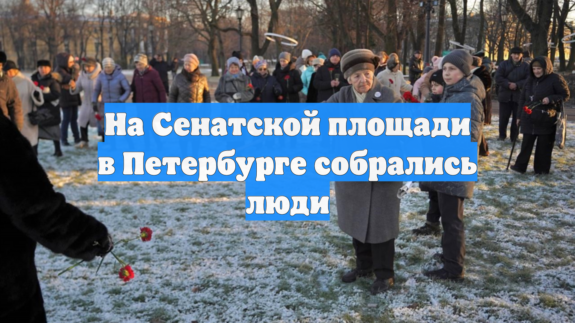 На Сенатской площади в Петербурге собрались люди